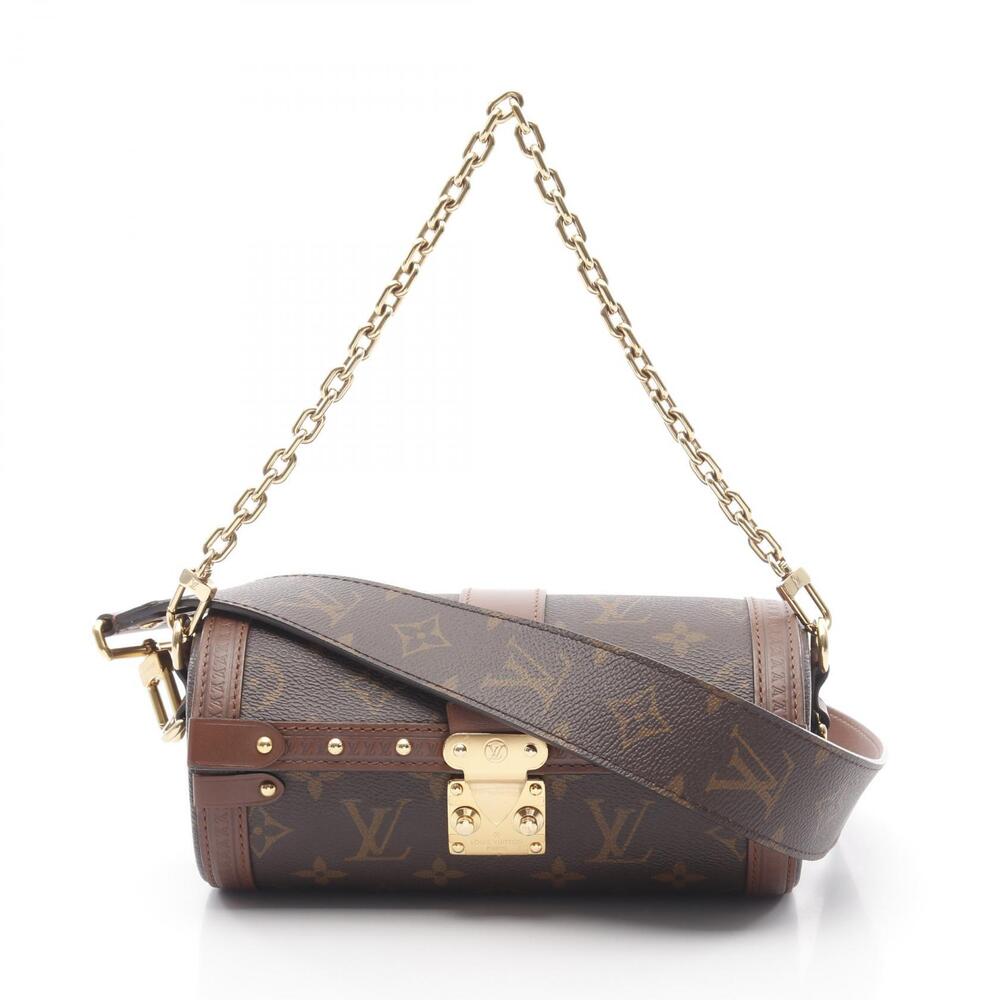 Louis Vuitton Brown Shoulder Canvas Bag Papillon Monogram Leather Trunk - Picture 2 of 6